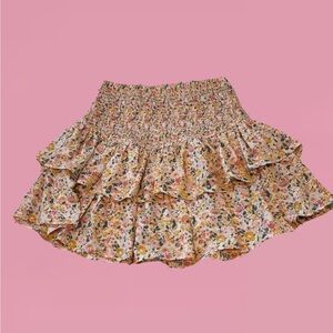 Floral Ruffle Skirt - Multicolor